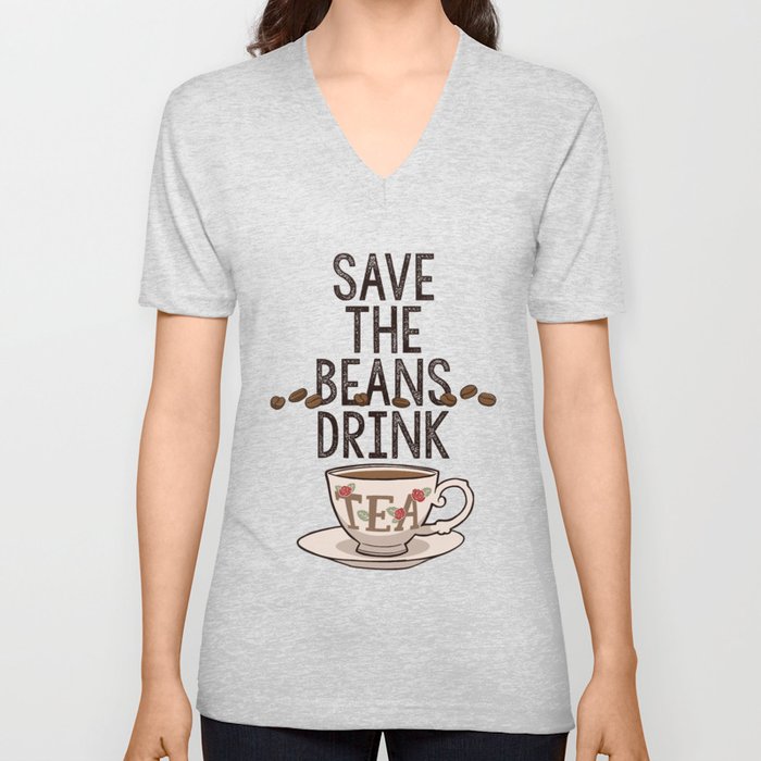 Save The Beans V Neck T Shirt