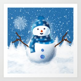 Snowman Art Print