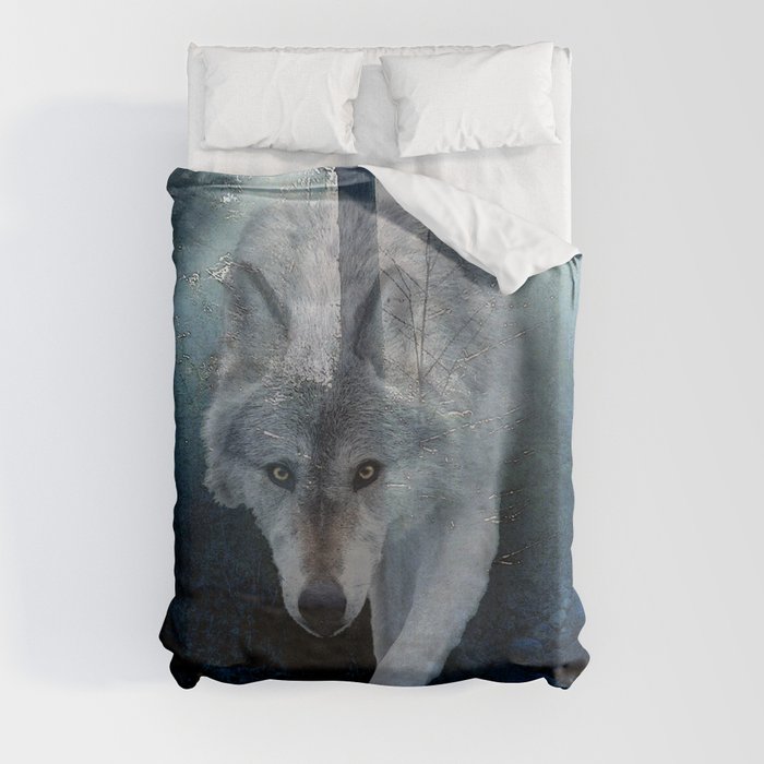 The Gathering - Wolf and Eagle Duvet Cover