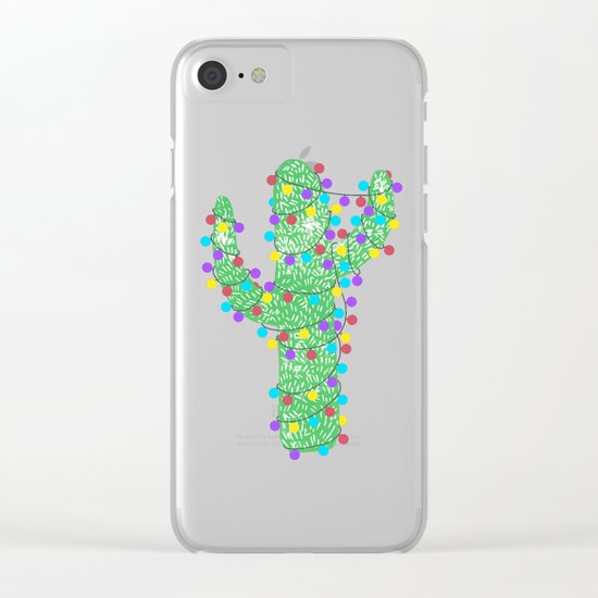 Festive Cactus Clear iPhone Case