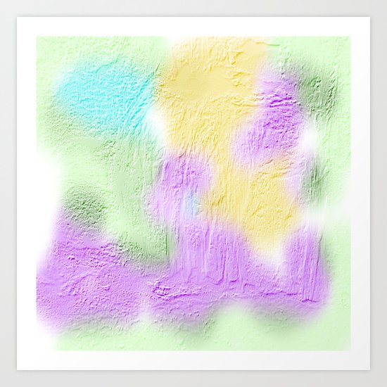 Water color painting and texture Art Print