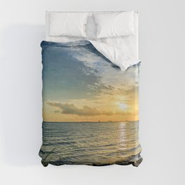 Gulf Coast Summer Sunset Duvet Cover