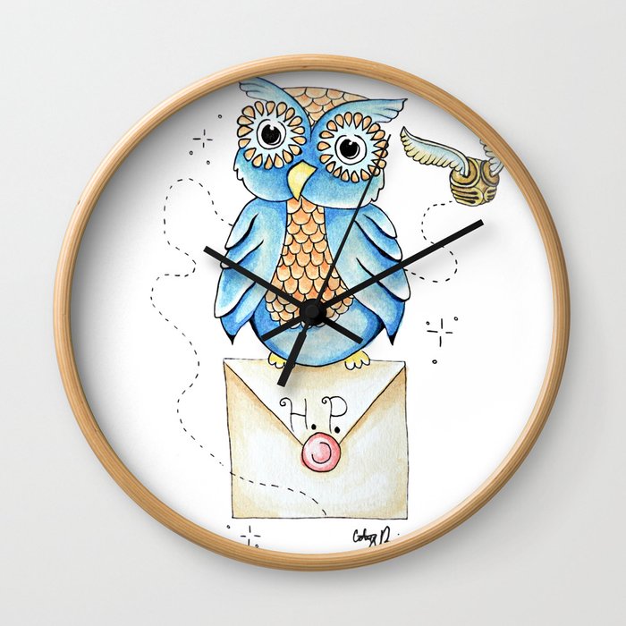 Harry Potter - Hedwig Owl and Golden Snitch Wall Clock
