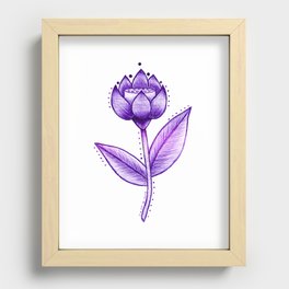 Lotus Be Purple Recessed Framed Print