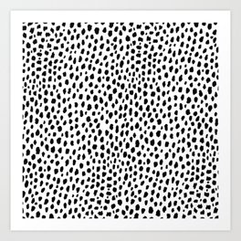 Dalmatian Spots (black/white) Art Print