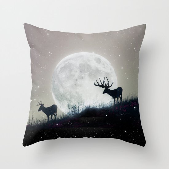 blue moon rising Throw Pillow