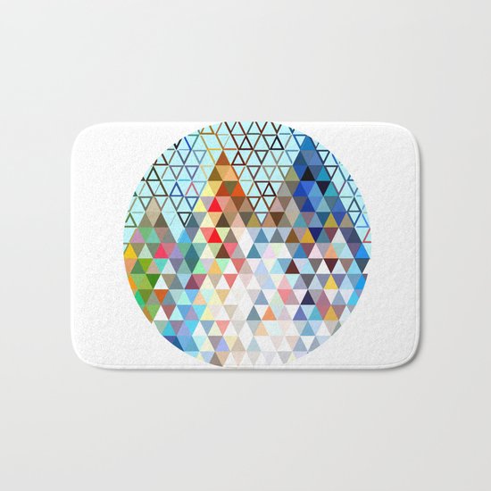 geometry rocks Bath Mat