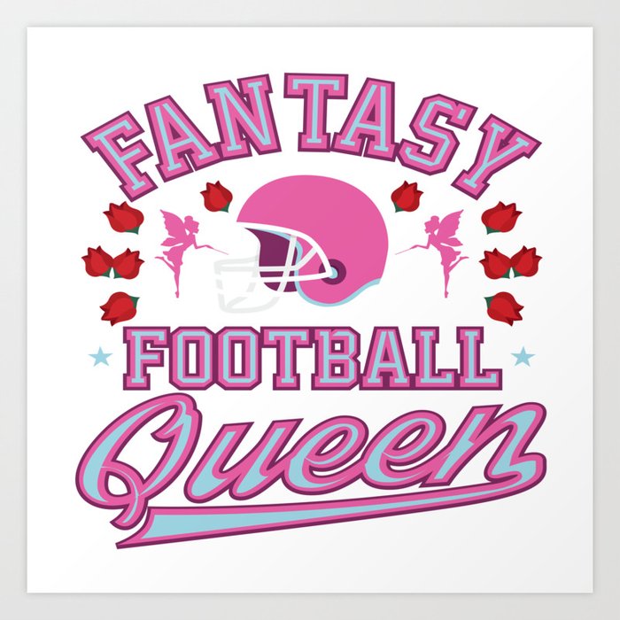 Fantasy Football Queen American I Suck At Gift Art Print By