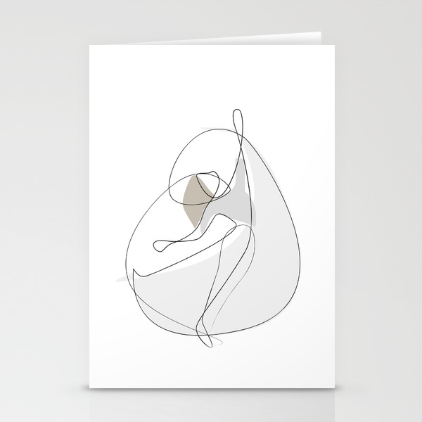 Abstract Outline Illustration Black And White Figure Silhouette Dancing Female Body Drawing Stationery Cards By Ohaniki Society6,Girl With Curly Hair Drawing Easy