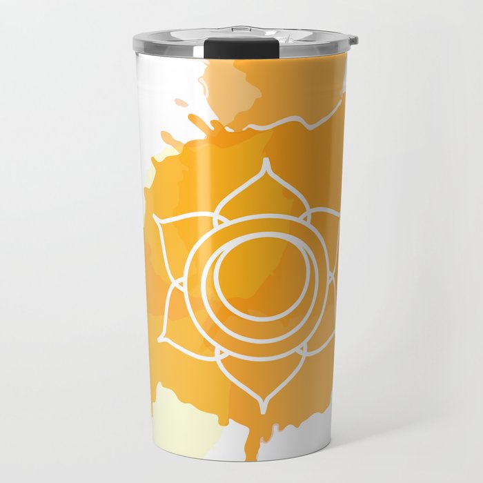 Swadhisthana chakra Meditation aura and sixth of the seven chakras symbol Travel Mug