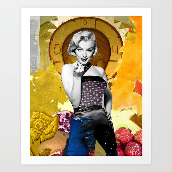 Golden Marilyn Monroe By Zabu Stewart Art Print