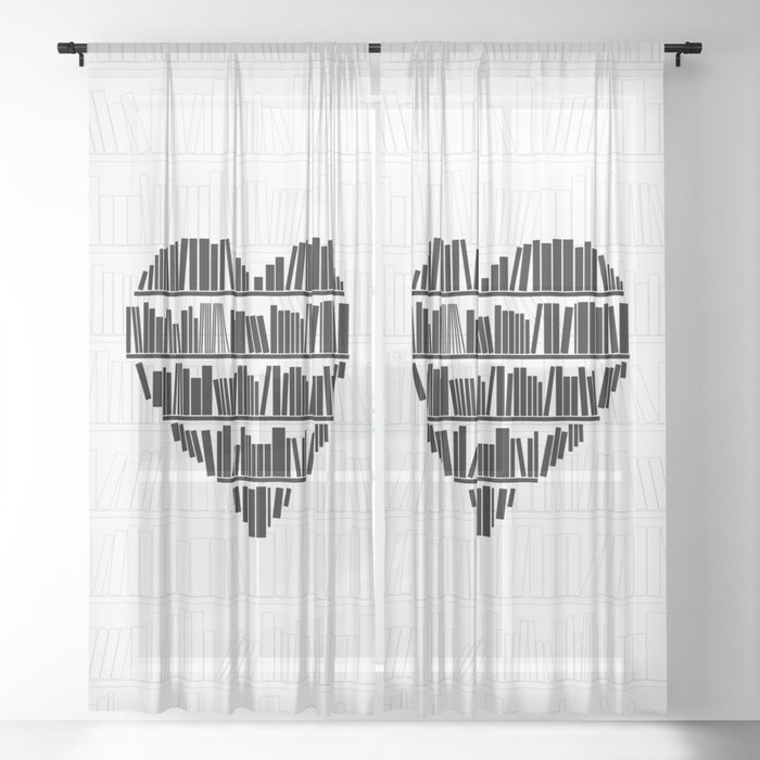 Book Lover II Sheer Curtain