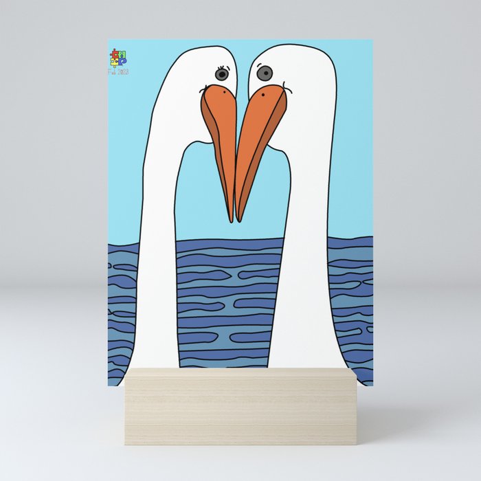 Stork Love Mini Art Print