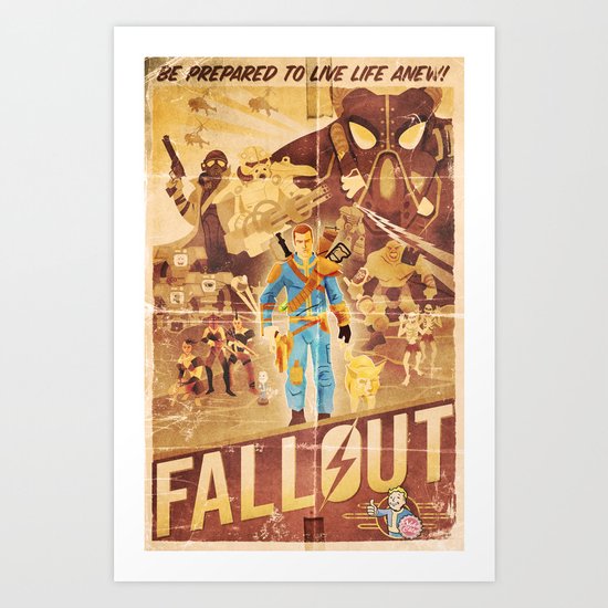 FALLOUT FAN ART Art Print by Salty! | Society6