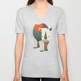 Rhinoceros V Neck T Shirt