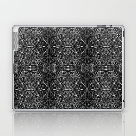 Liquid Light Series 37 ~ Grey Abstract Fractal Pattern Laptop & iPad Skin