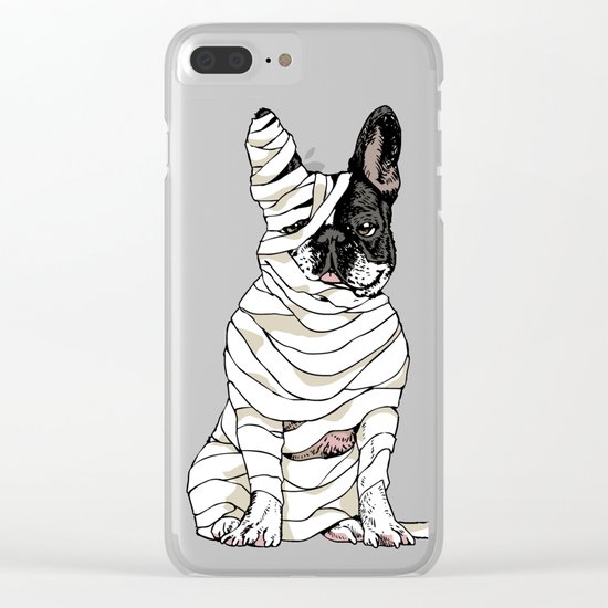 Mummy French Bulldog Clear iPhone Case