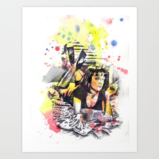 Uma Thurman From Pulp Fiction Art Print