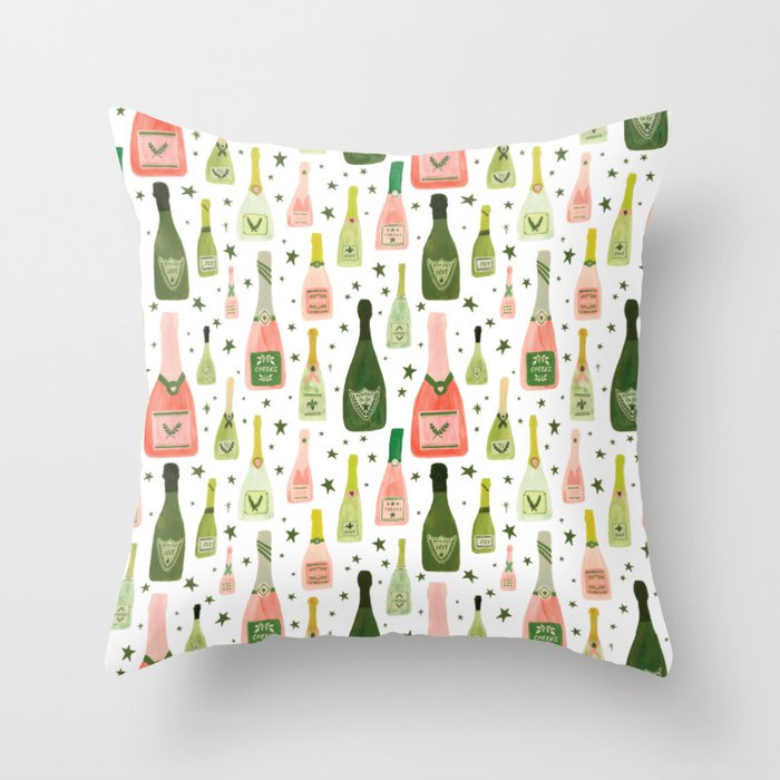 PINK CHAMPAGNE Throw Pillow