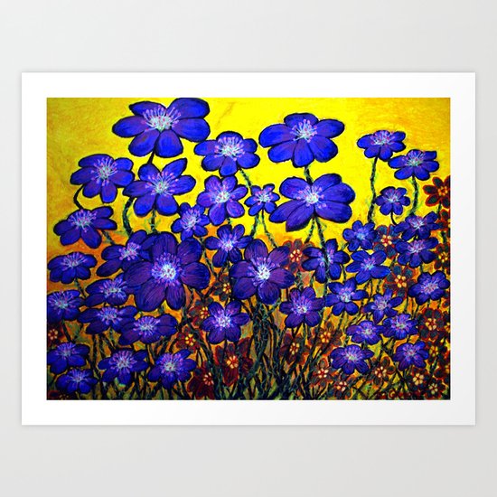 Purple Flowers Art Print