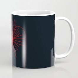 Silly Space-Age Flowers Black Background Coffee Mug