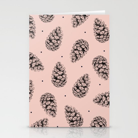 Pink cones Stationery Cards
