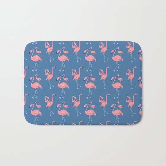Flamingo Pattern Bath Mat