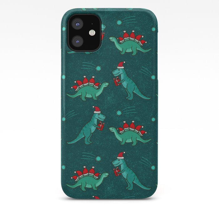 Cute Christmas Dinosaurs Dinos Dinosaur iPhone Case