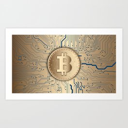 Bitcoin Miner Art Print