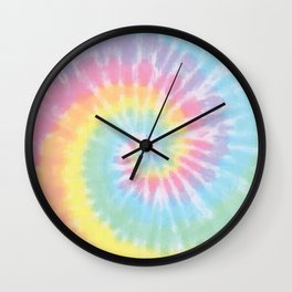 Pastel Tie Dye Wall Clock
