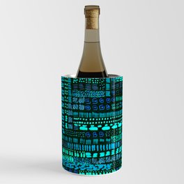 blue turquoise ink marks hand-drawn collection Wine Chiller