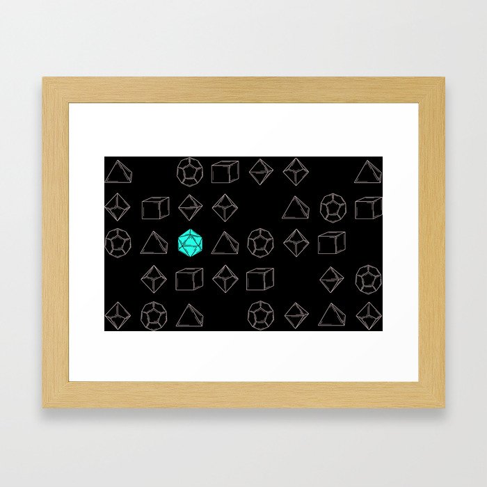 Dungeons and Dragons Dice Framed Art Print