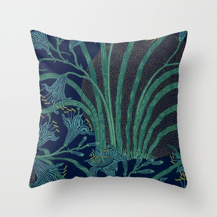 The Day Lily by Walter Crane Throw Pillow