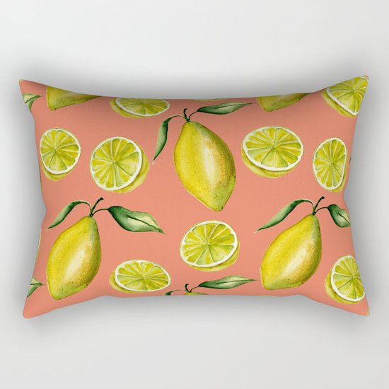 Lemons pattern Rectangular Pillow