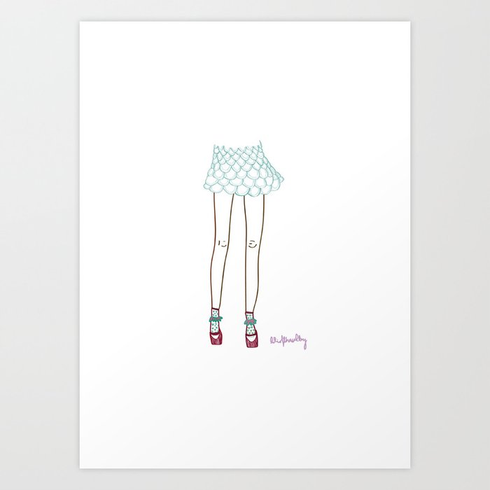 mermaid´s legs Art Print