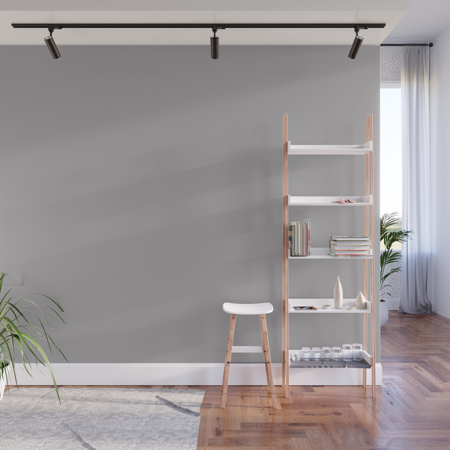 Light Pastel Gray Solid Color Pairs With Sherwin Williams Mantra
