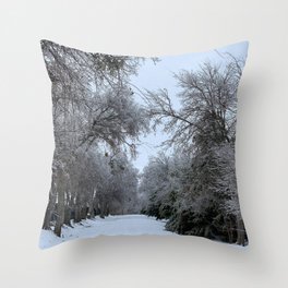 Winter Trail Throw Pillow