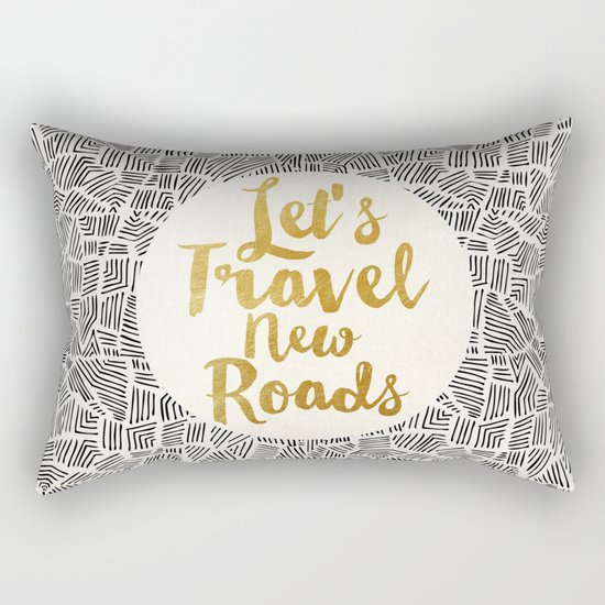 Let's Travel New Roads Rectangular Pillow
