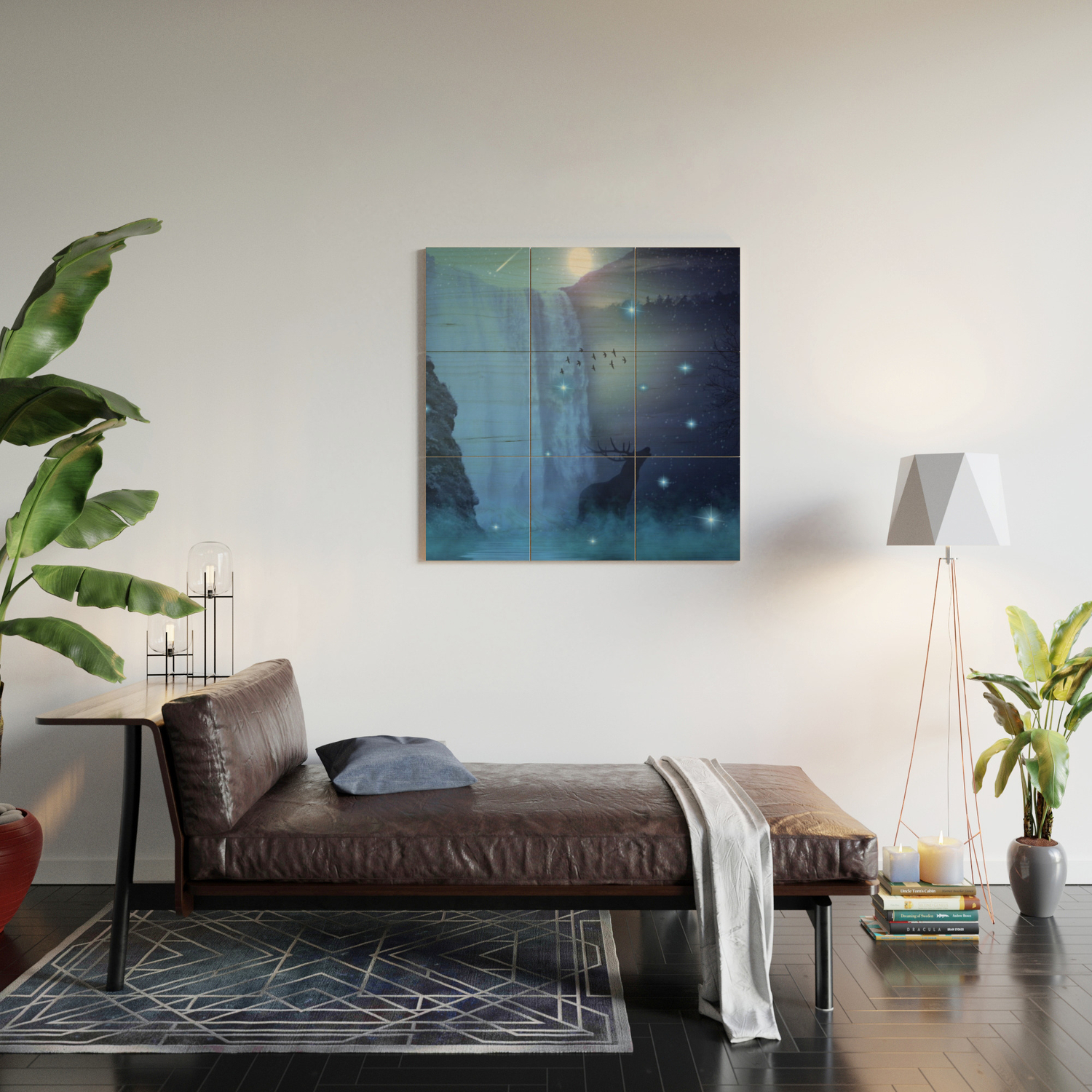 Blue Fantasy Wood Wall Art By Nicdesigns