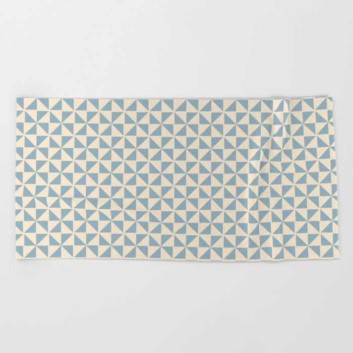 Mid century triangles retro pattern 5 Beach Towel