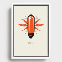 Turn it up to eleven tube amp poster Framed Canvas