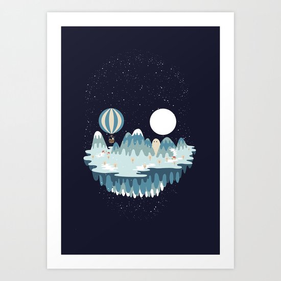 Winter skull Art Print