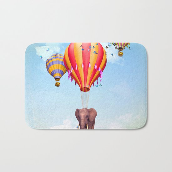 Elephant first fly Bath Mat