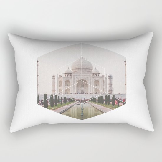 Taj Mahal - Geometric Photography Rectangular Pillow