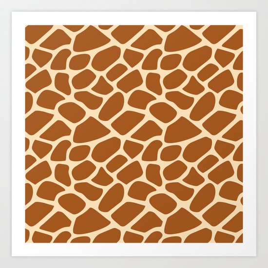 Giraffe Animal Print Pattern Art Print