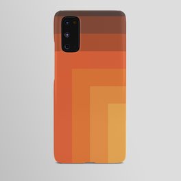 Orange Brown Retro Graphic Design Stripe Art - Uwan Android Case