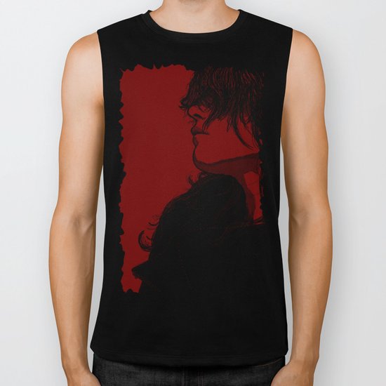 Smoking (Black on Red Variant) Biker Tank