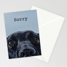 Sorry - Black Lab Stationery Cards