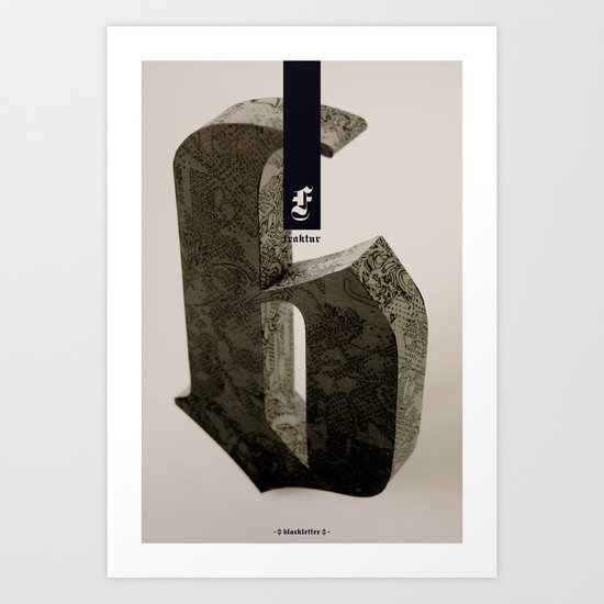 Blackletter Art Print