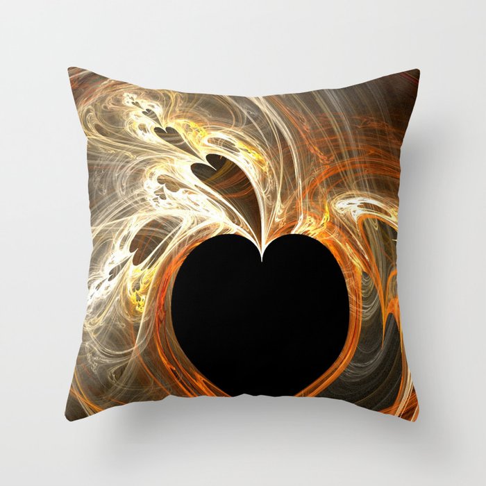 Heartland fractal Throw Pillow